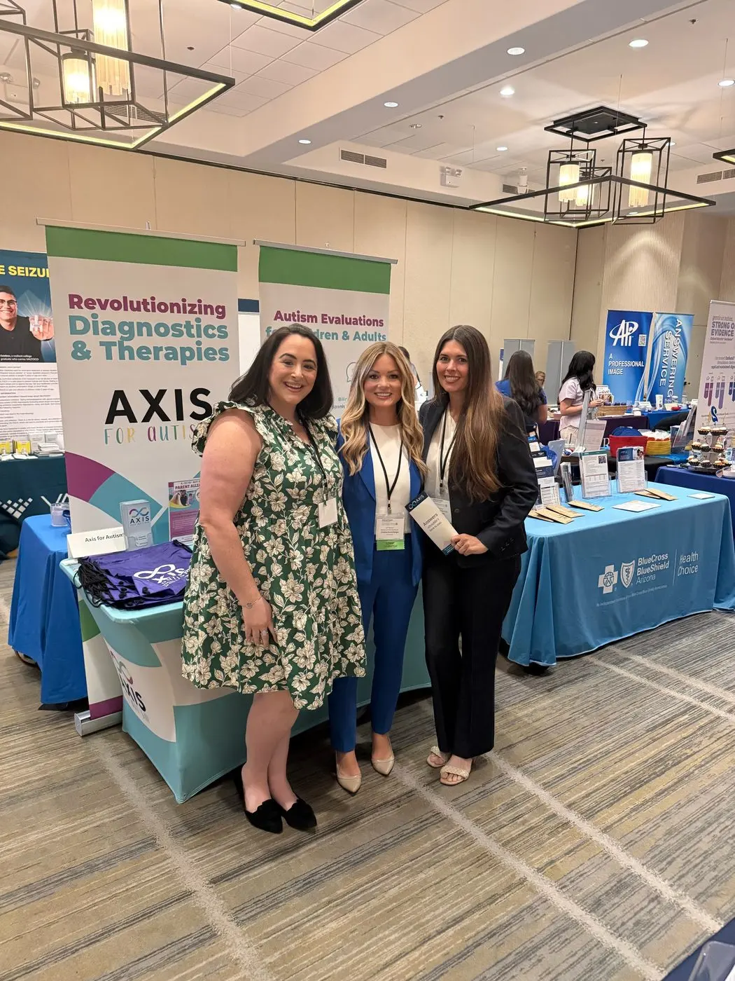 Axis for Autism team members and clinic moments with families and staff