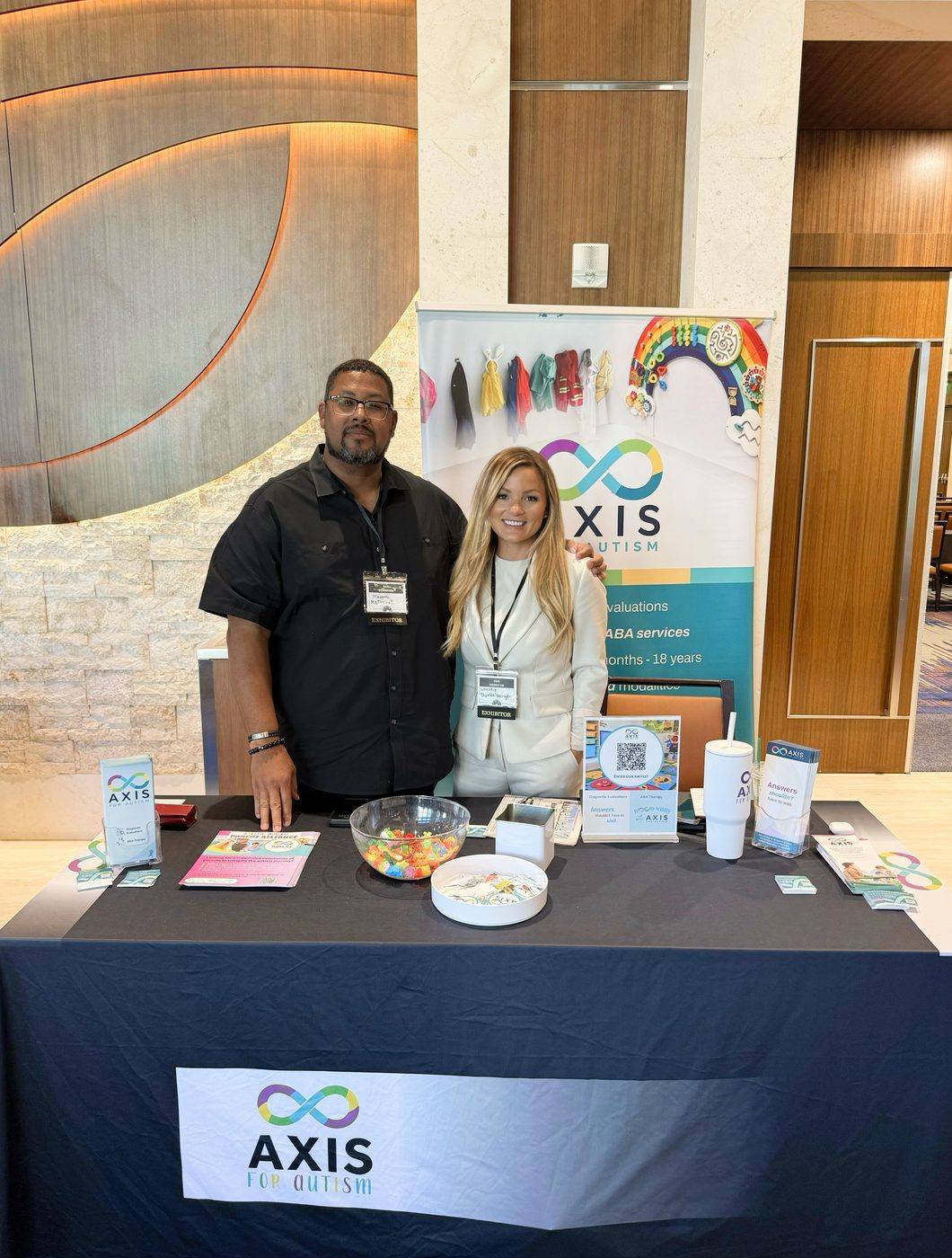 Axis for Autism team members and clinic moments with families and staff
