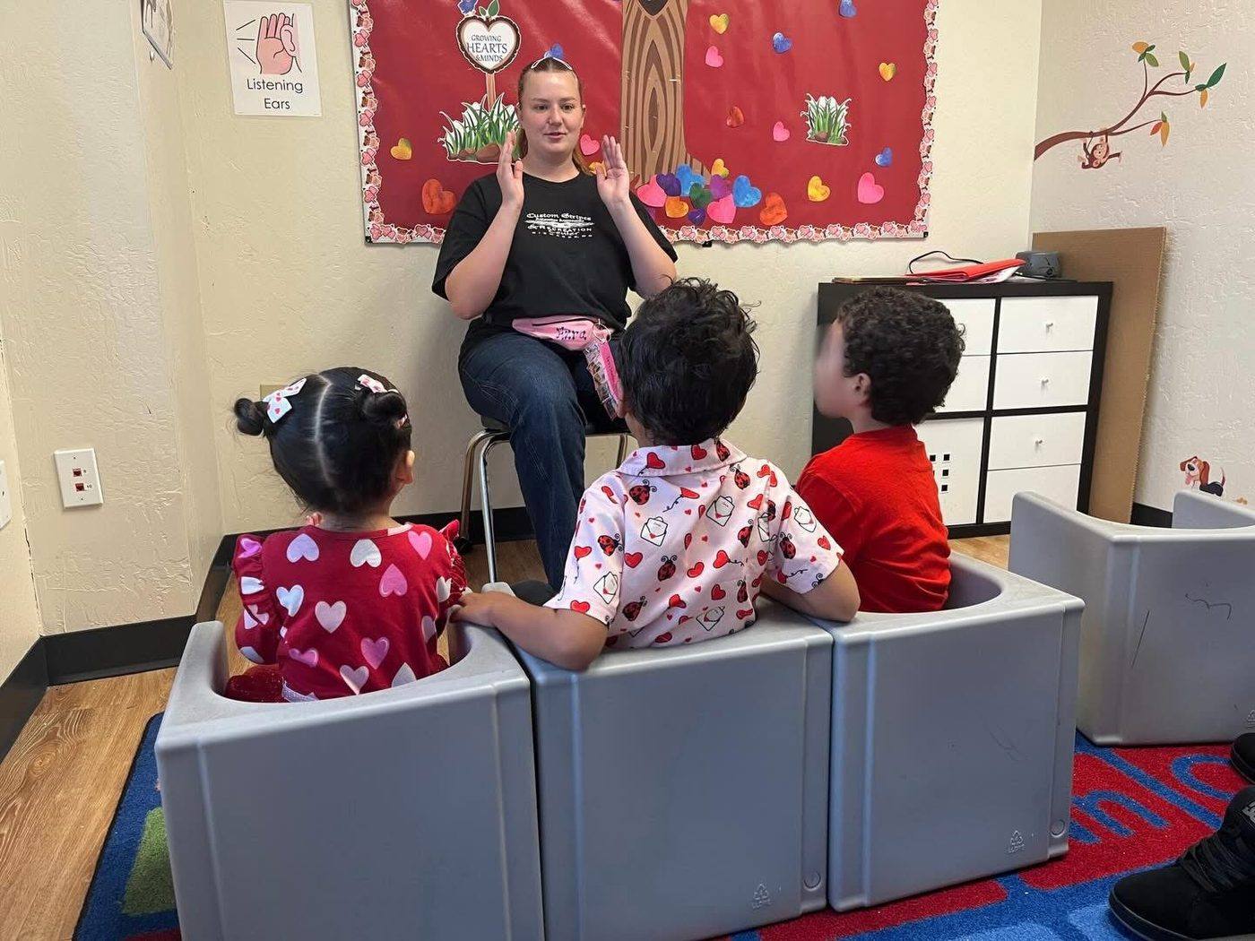 Axis for Autism team members and clinic moments with families and staff
