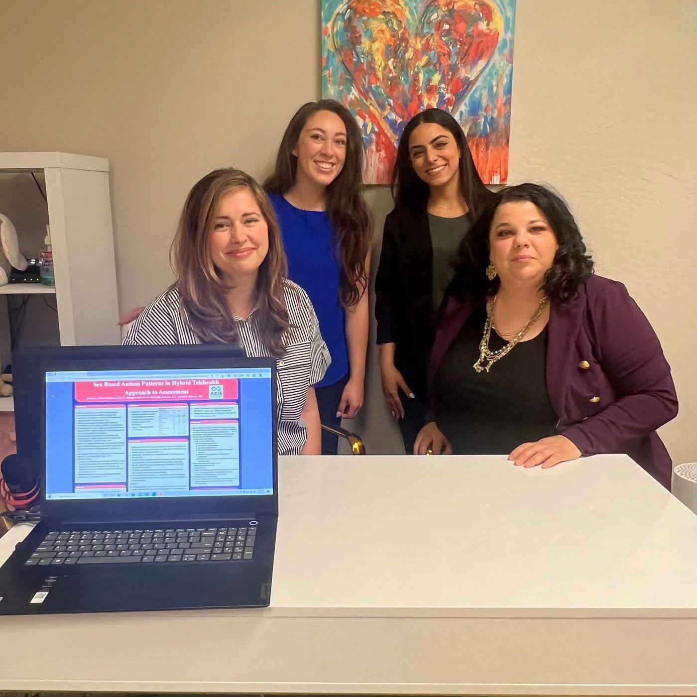 Axis for Autism team members and clinic moments with families and staff
