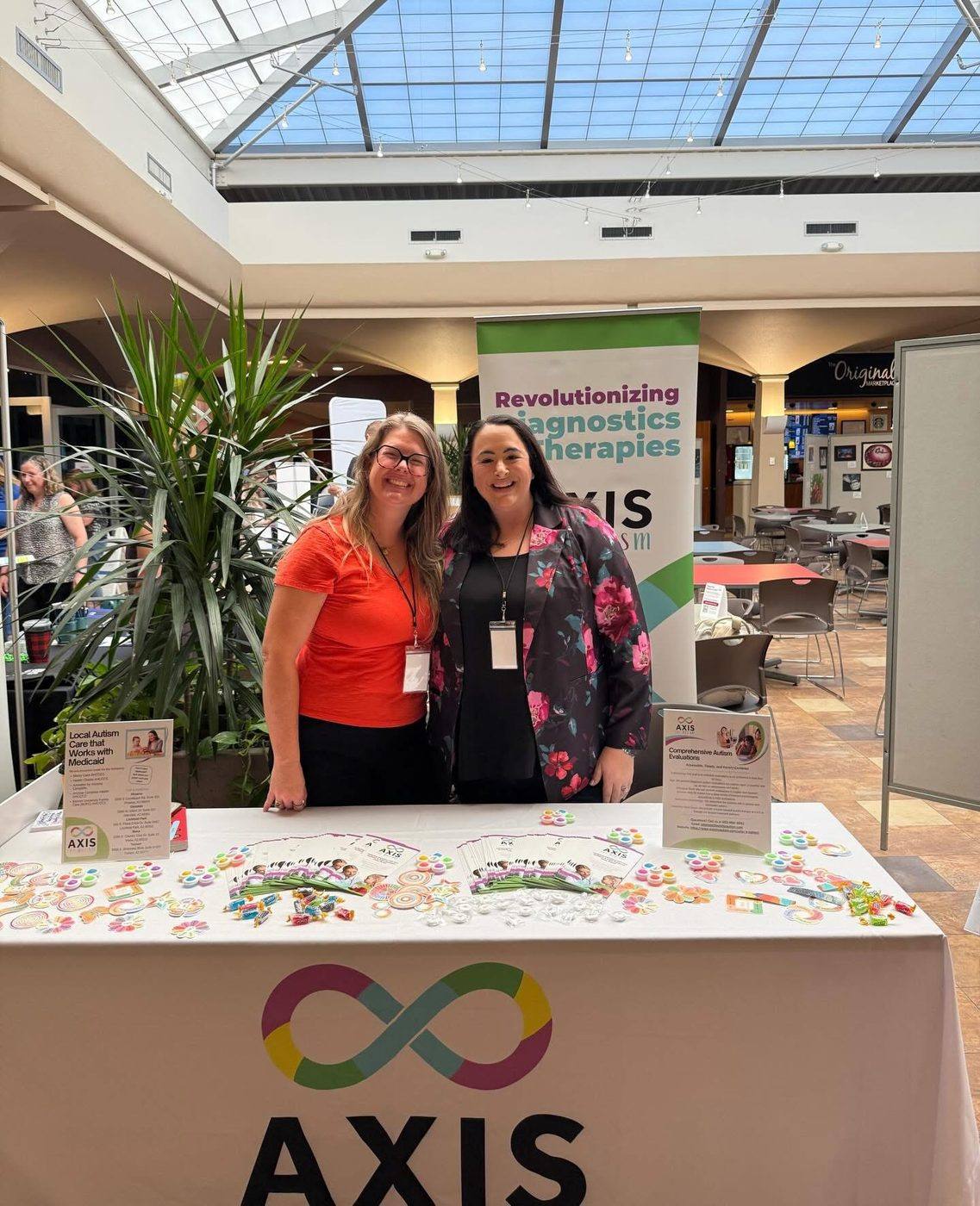 Axis for Autism team members and clinic moments with families and staff