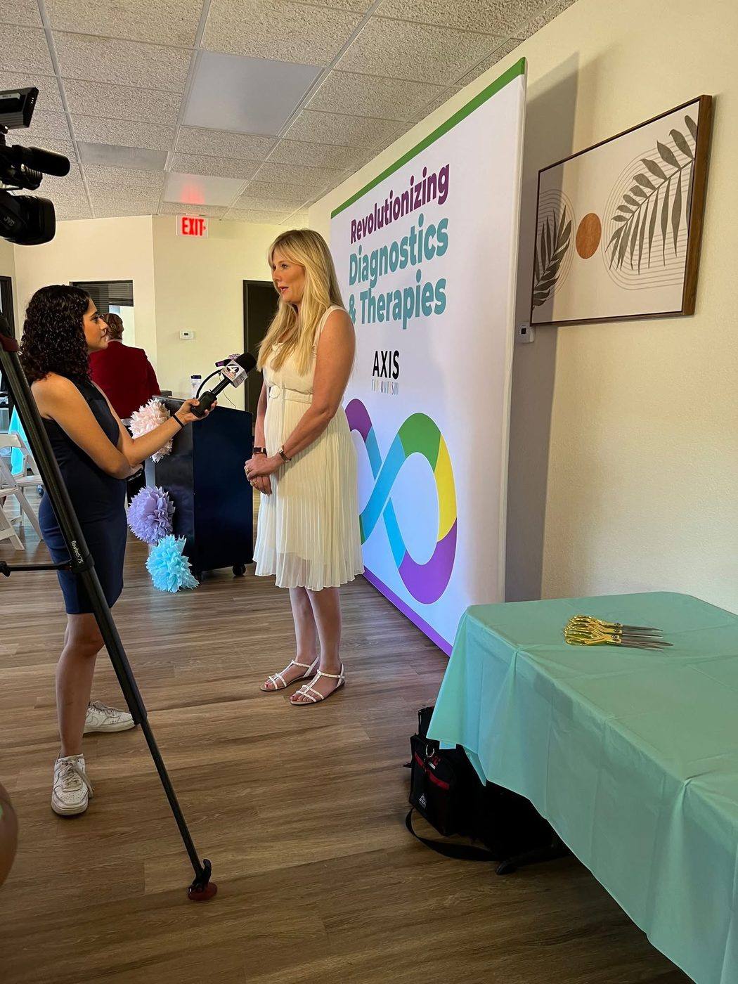 Axis for Autism team members and clinic moments with families and staff